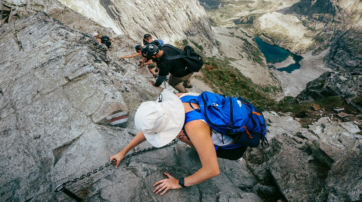 several short climbs on a mountain trail can increase hiking route difficulty