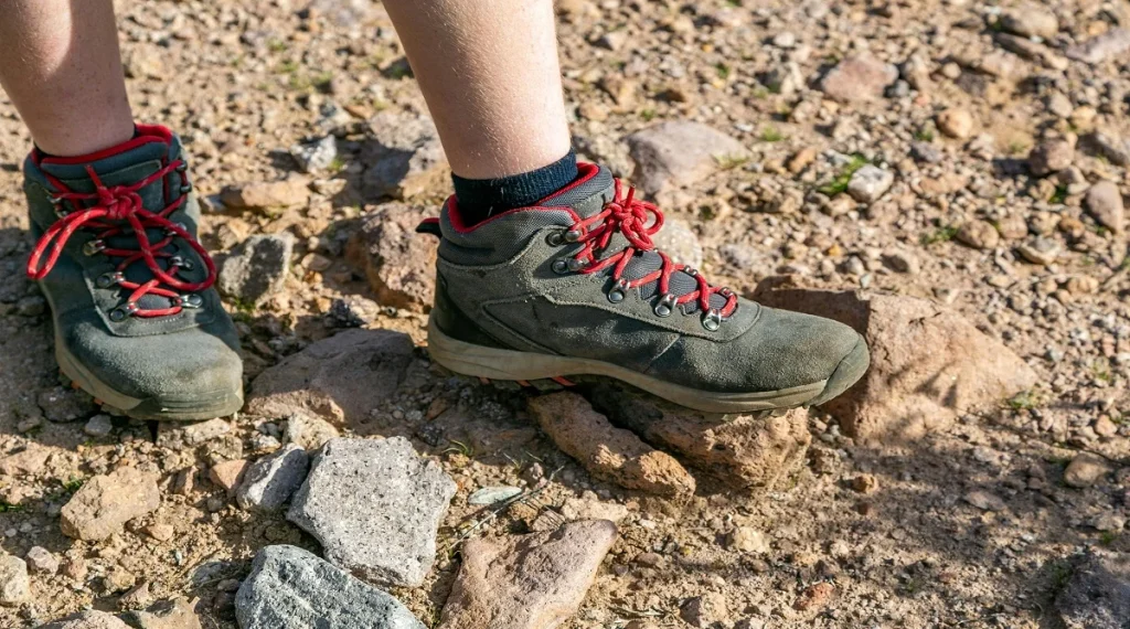changing trail surfaces from dirt to rock can affect hiking pace changes quickly