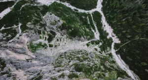 Hiker on a rocky, uneven trail