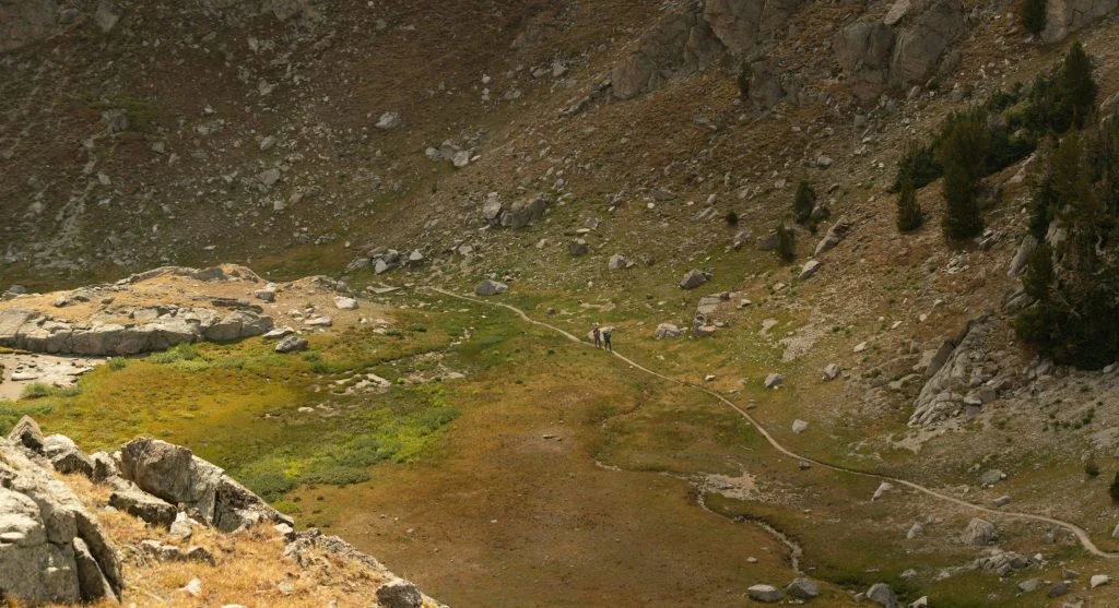 Hiking trail with small repeated climbs