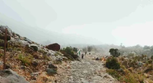 Hikers often feel less efficient on trails with scattered rocks