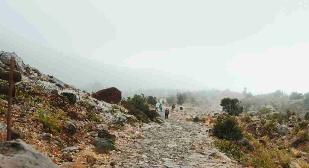 Hikers often feel less efficient on trails with scattered rocks