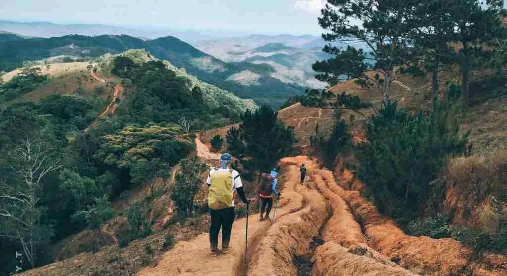 Hikers often feel stiffer after longer downhill sections on trails